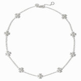 Julie Vos Malta Canterbury Delicate Station Necklace - Silver