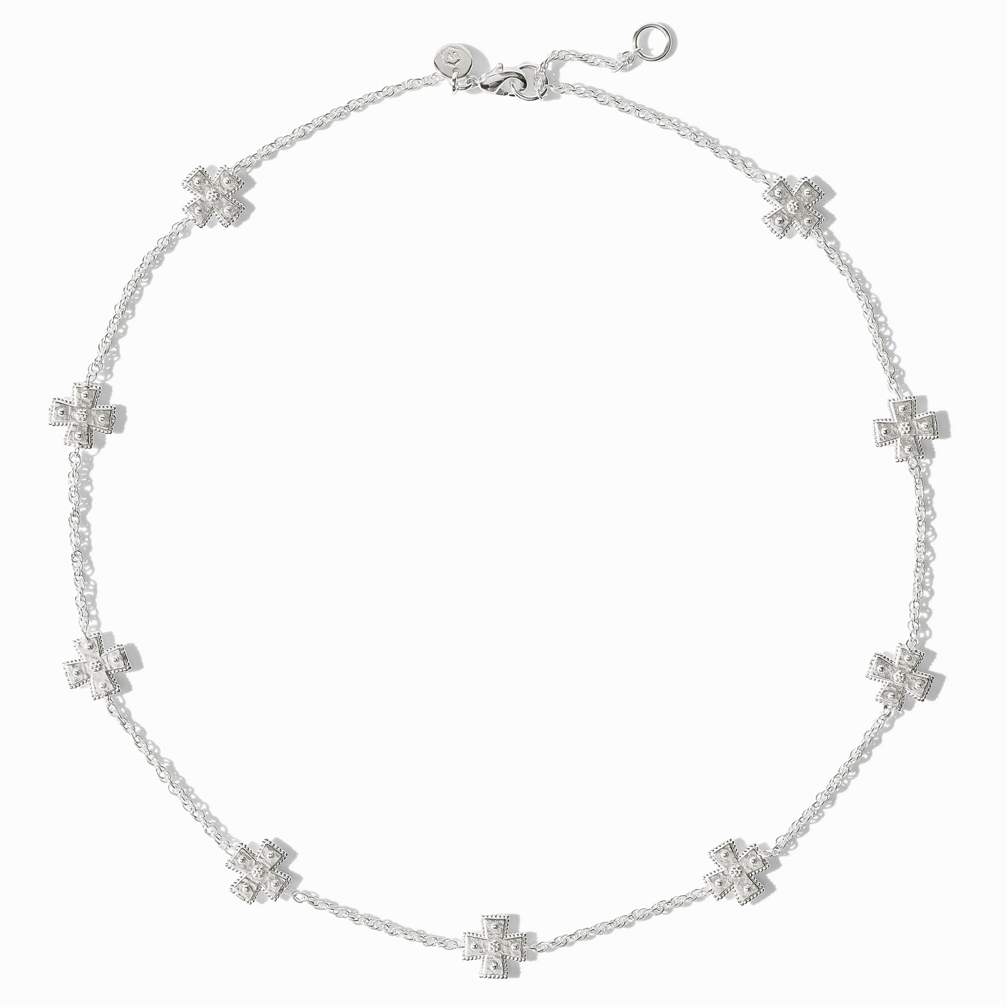 Julie Vos Malta Canterbury Delicate Station Necklace - Silver