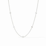 Julie Vos Celeste Delicate Station Necklace - Cubic Zirconia - Silver