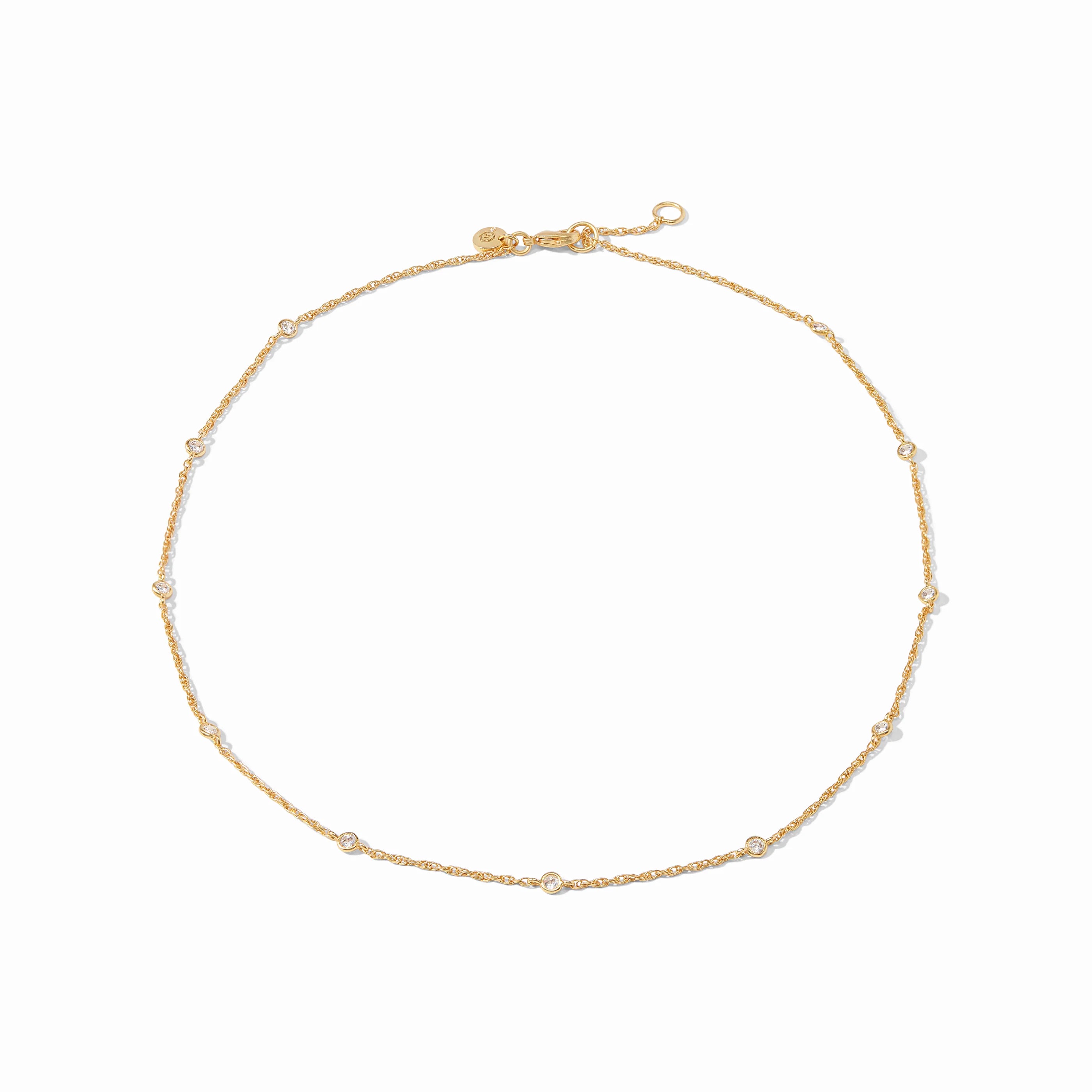 Julie Vos Celeste Delicate Station Necklace - Cubic Zirconia