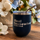The Real Housewives of Smyrna Wine Tumbler - Matte Navy