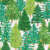 Caspari Christmas Trees With Lights White Roll Wrap 30 Inch X 8Ft-2 Inch Core