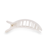 Teleties Coconut White Large Flat Round Hair Clip - Large