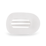 Teleties Coconut White Medium Flat Round Hair Clip - Medium