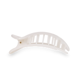 Teleties Coconut White Medium Flat Round Hair Clip - Medium