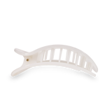 Teleties Coconut White Small Flat Round Hair Clip - Small