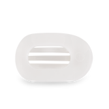 Teleties Coconut White Small Flat Round Hair Clip - Small