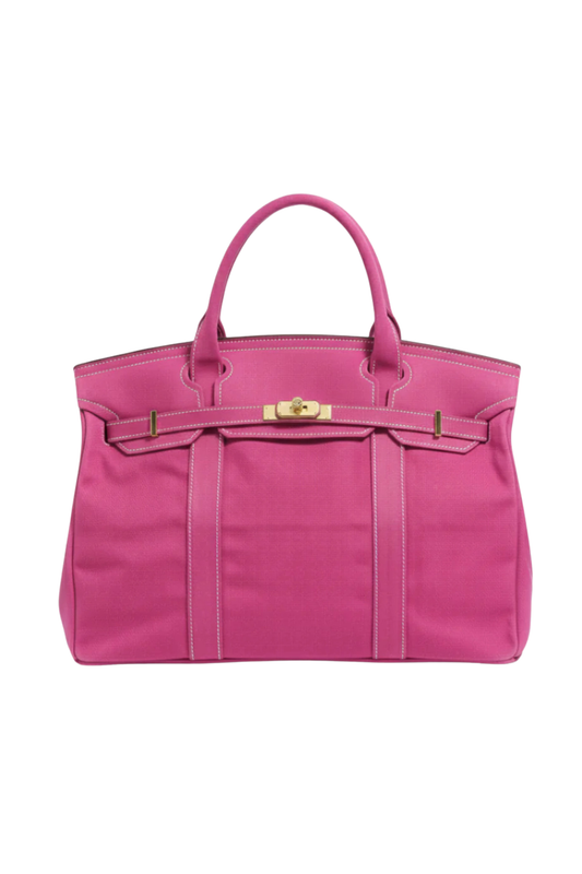 Heritage Vibrant Pink Canvas Boat Tote Bag – A Refined Everyday & Weekender Carryall