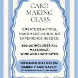 Card Making Class | November 19 5:30 PM