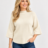 Ivory Mock Neck Sweater