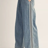 Denim Bottom BW Stripe
