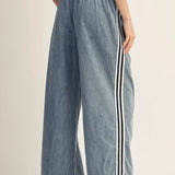 Denim Bottom BW Stripe