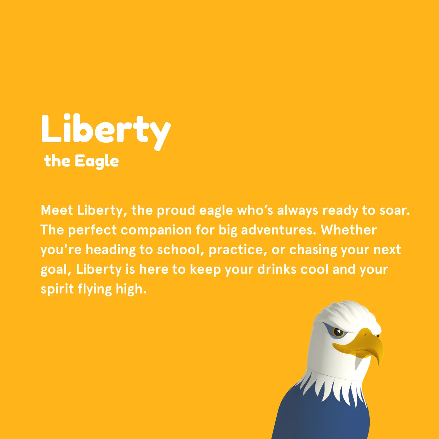 Bestie 16 oz Water Bottle - Bald Eagle