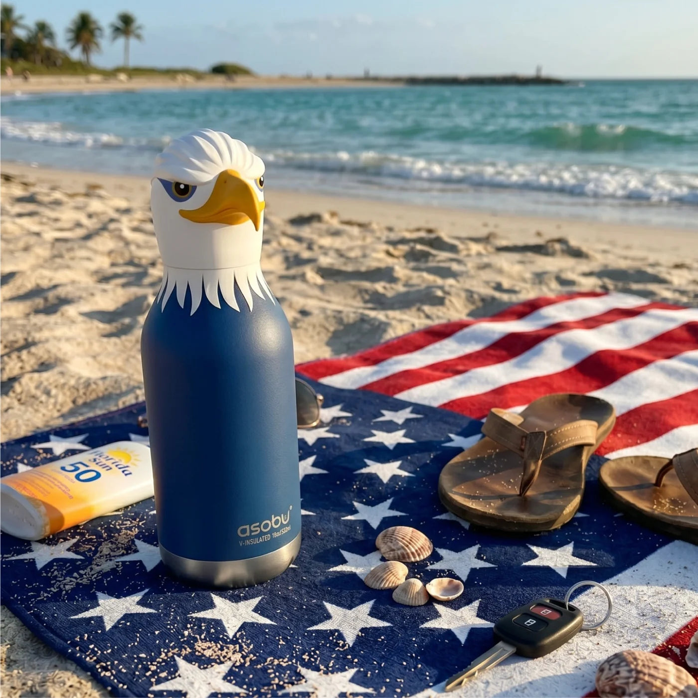 Bestie 16 oz Water Bottle - Bald Eagle