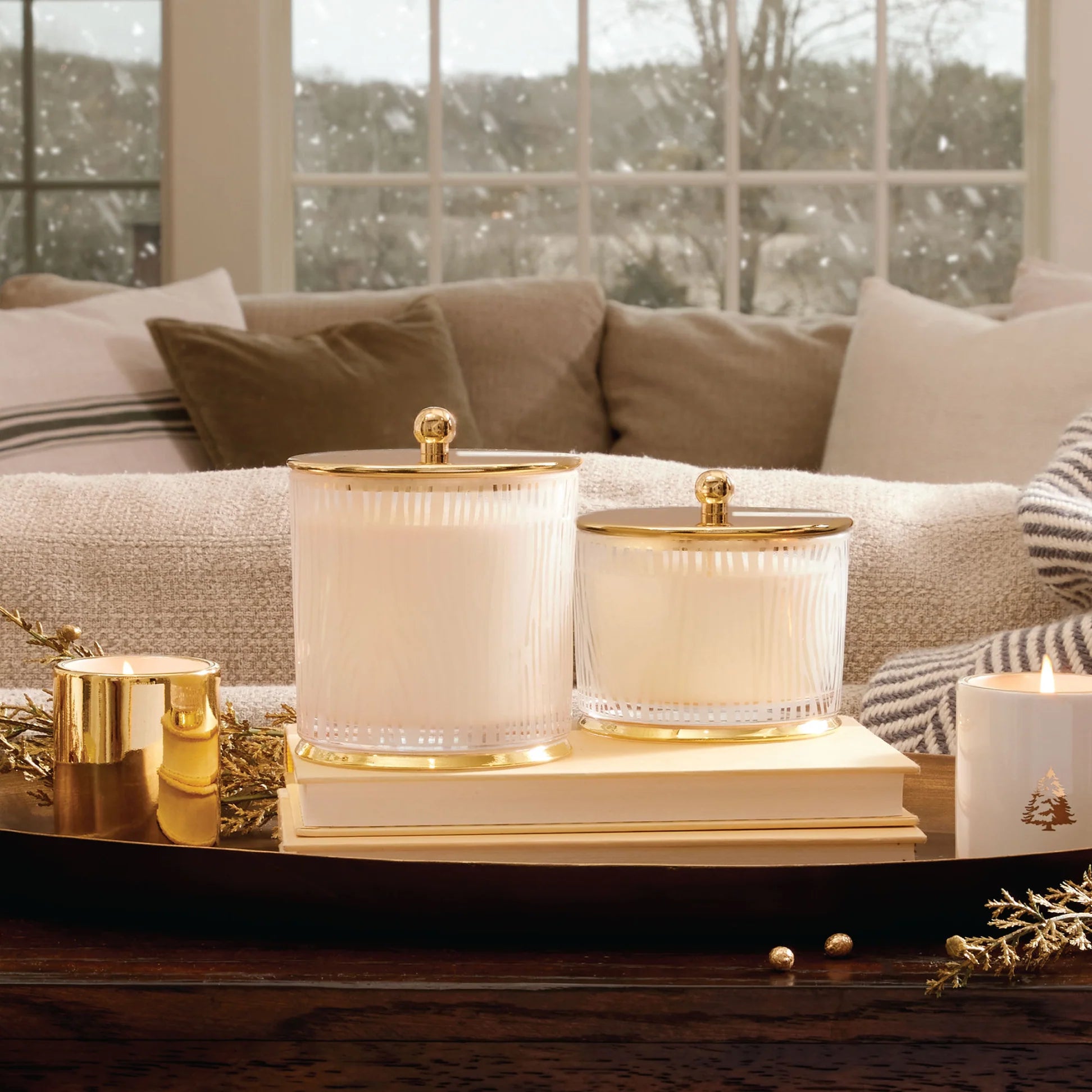 Frasier Fir Gilded Frosted Wood Grain Candle 9 oz
