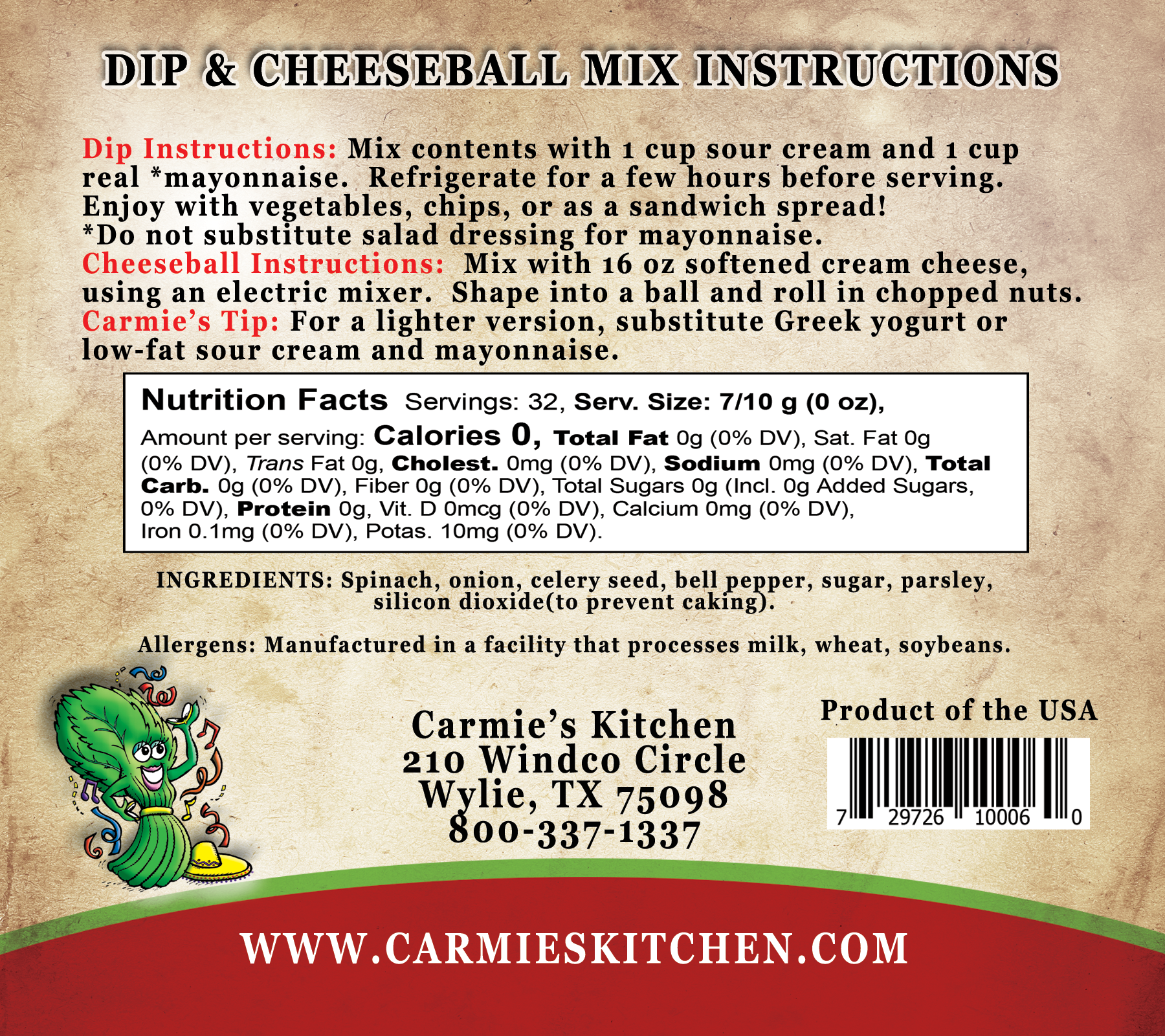 Fiesta Spinach Dip Mix