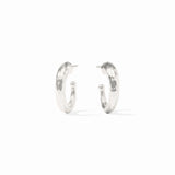 Julie Vos Hammered Hoop - Silver Small