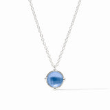 Julie Vos Honeybee Solitaire Necklace - Iridescent Chalcedony Blue