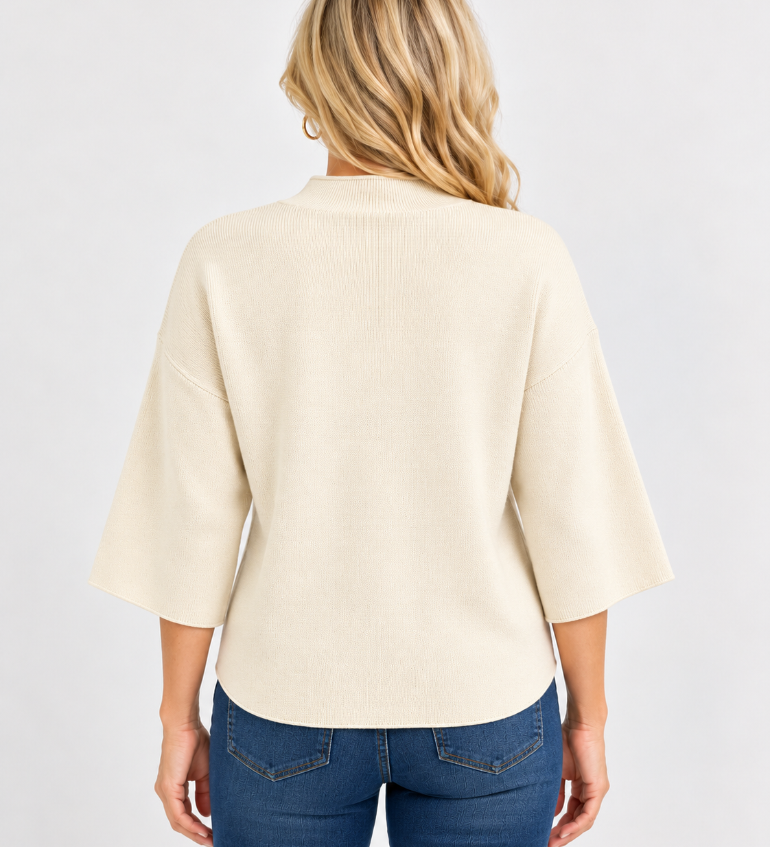 Ivory Mock Neck Sweater