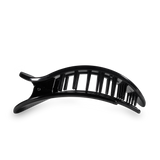 Teleties Jet Black Large Flat Round Hair Clip - Large