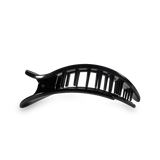 Teleties Jet Black Medium Flat Round Hair Clip - Medium