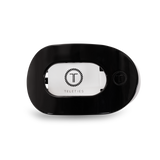 Teleties Jet Black Small Flat Round Hair Clip - Small