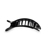 Teleties Jet Black Small Flat Round Hair Clip - Small