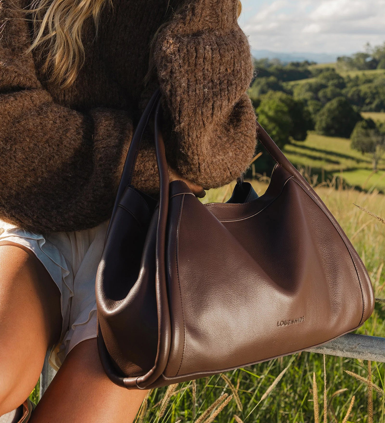 Mini Sutton Shoulder Bag - Chocolate