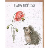 Happy Birthday Hedgehog Greeting Card
