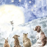 With Sympathy Animals - Moon Greeting Card