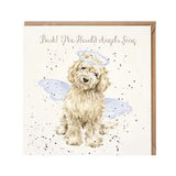 Bark The Herald... US Single Christmas Card Gold Foiled