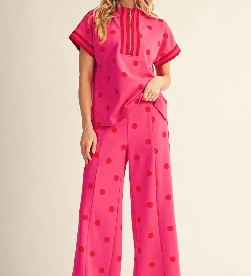 Hot Pink Polka Dot Pants