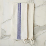 Kitchen Tea Towel, Vintage Navy Blue Stripe, Set of 2