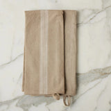 Kitchen Tea Towel, Vintage White Stripe, Set of 2