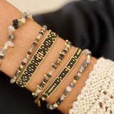 Sana Gold Black Rutilated Quartz Crystal Bracelet
