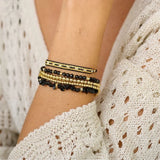 Sana Gold Black Spinel Crystal Bracelet