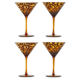 Tortoise Print Martini Glass