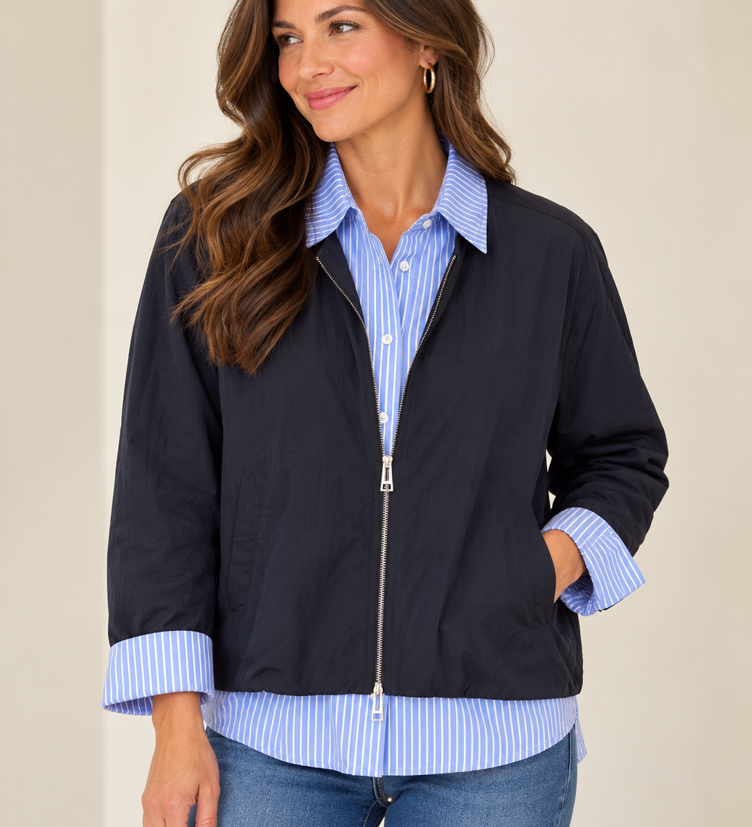 Ravel Layered Zippered Blouse