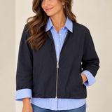 Ravel Layered Zippered Blouse