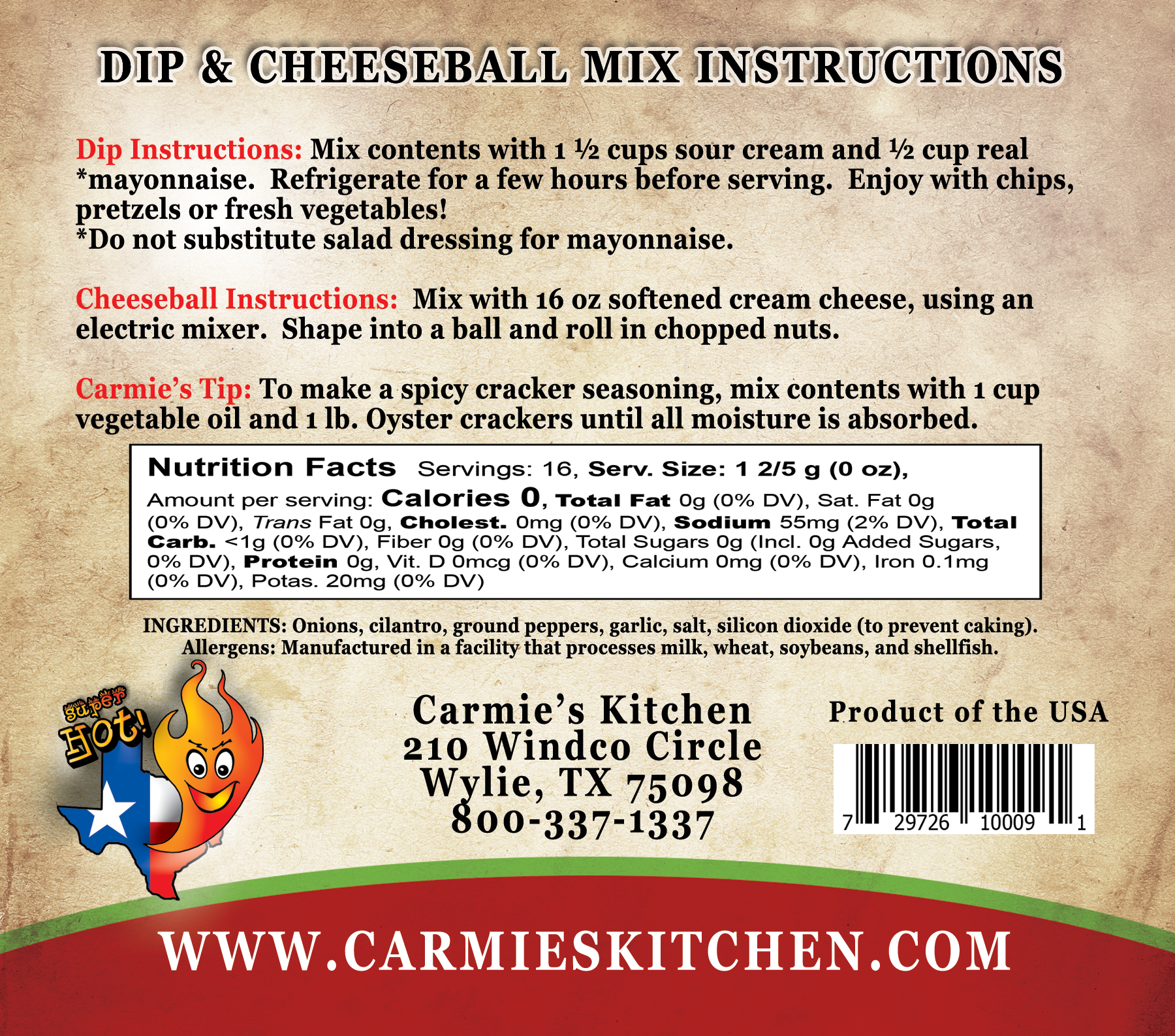 Texas Wildfire Dip Mix