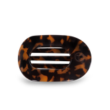 Teleties Tortoise Medium Flat Round Hair Clip - Medium