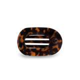 Teleties Tortoise Small Flat Round Hair Clip - Small