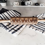 Wooden Embossed Pumpkin Rolling Pin