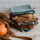 Hand dyed Organic cotton Kitchen Towel: Indigo
