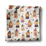 Halloween Dog Waffle Weave Kitchen Towel Spooky Pet Lover