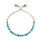 Arabella Apatite & Blue Topaz Gold Slider Bracelet