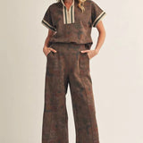 JODIFL Brown Floral  Top