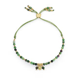 Basilia Gold & Ruby Zoisite Gemstone Charm Bracelet