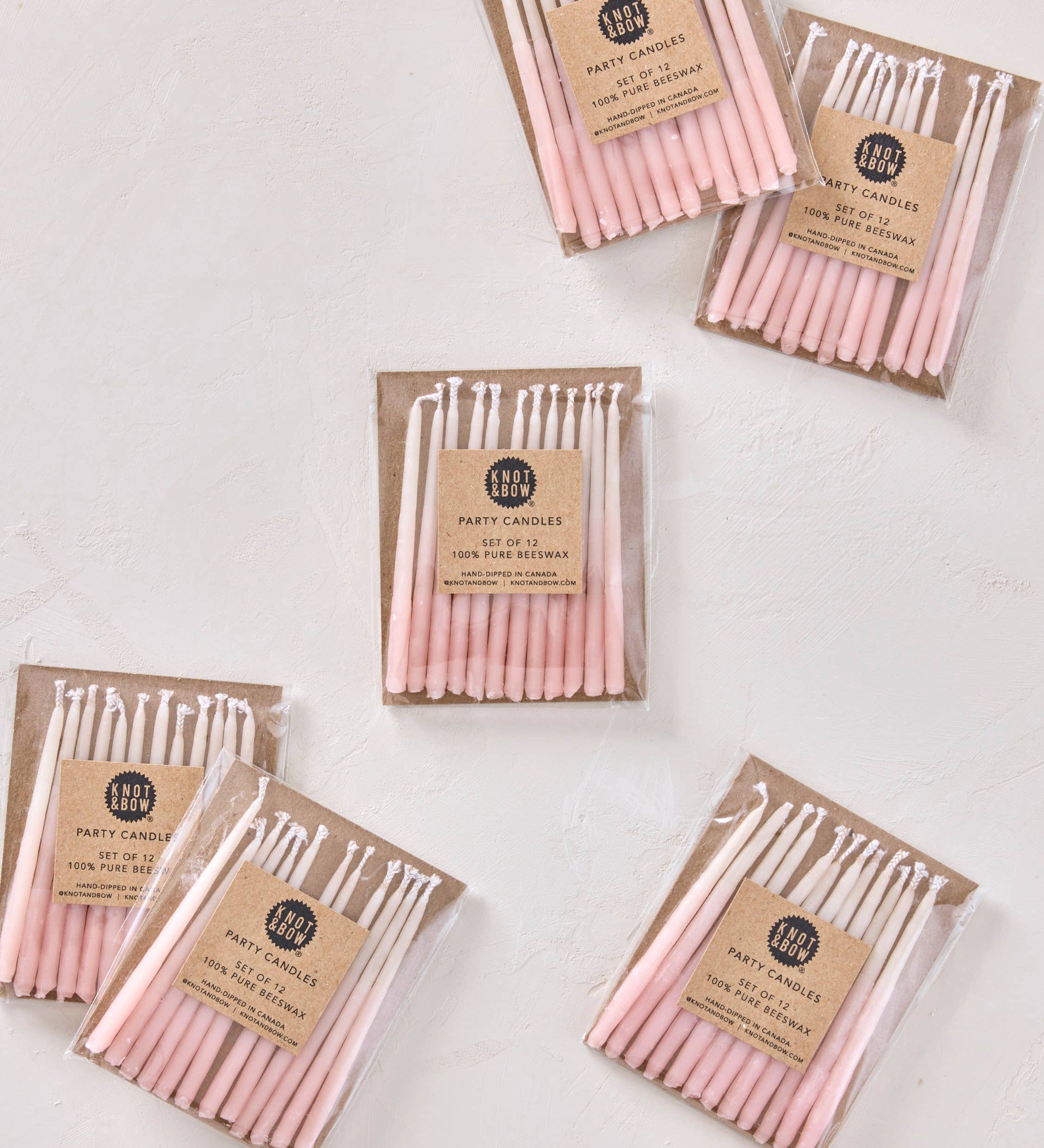 Hand-dipped Beeswax Birthday Candles | Pink Ombré