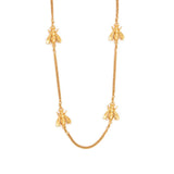 Julie Vos Bee Delicate Station Necklace - Gold